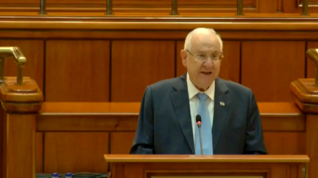 Președintele Israelului, în Parlament: „România, o adevărată prietenă a poporului evreu și a Israelului în lupta împotriva antisemitismului” - VIDEO