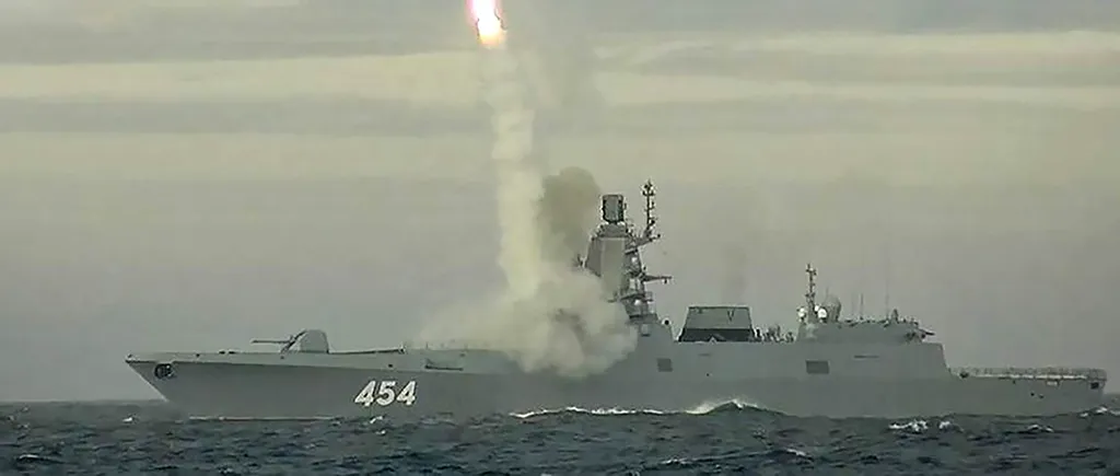 Fregata rusă Admiral Gorşkov simulează trageri cu rachete hipersonice în Oceanul Atlantic
