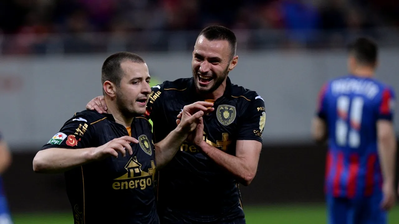 ASA Târgu Mureș a învins Steaua, scor 1-0, și a urcat pe primul loc în clasament 