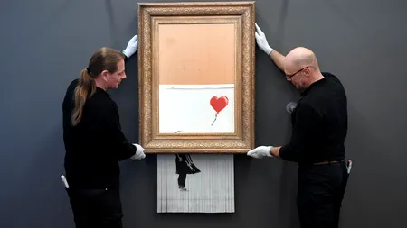Celebrul tablou al lui Banksy „Fata cu balon
