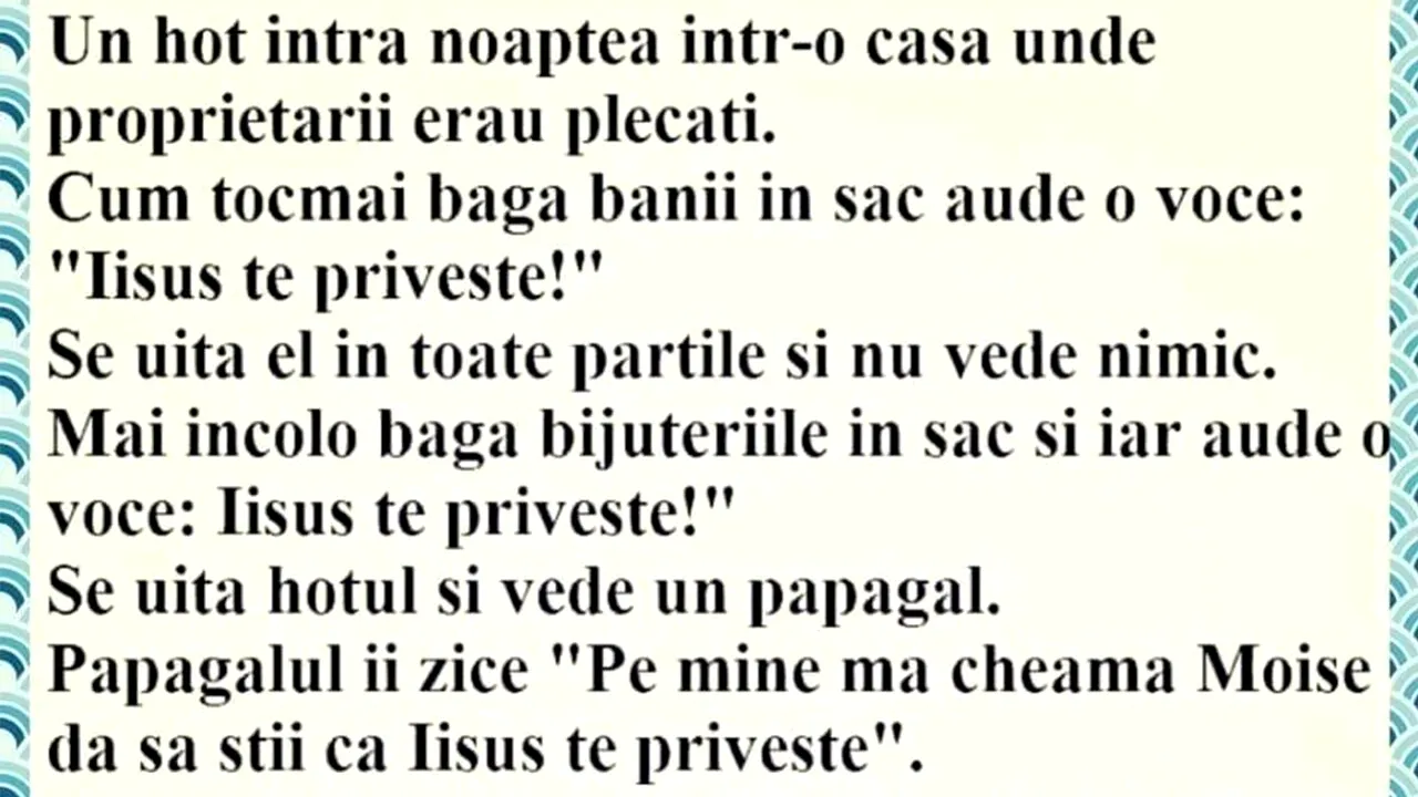 Bancul de miercuri | Iisus și spărgătorul de case