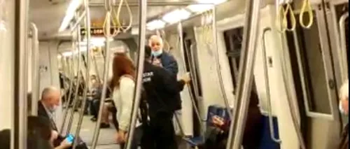 VIDEO. Scandal la metrou, după ce un călător a refuzat să-și pună masca: „Opriți istoria, cobor la stația Doamne ferește!”