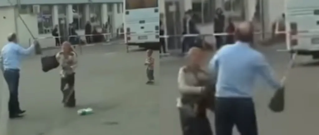 „Mi-ai lovit copilul. O femeie cu un prunc în brațe, bătută cu o coadă de mop în autogara din Zalău- VIDEO