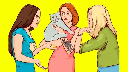 Test de logică | În această IMAGINE sunt 3 femei. Care dintre ele e stăpâna pisicii?