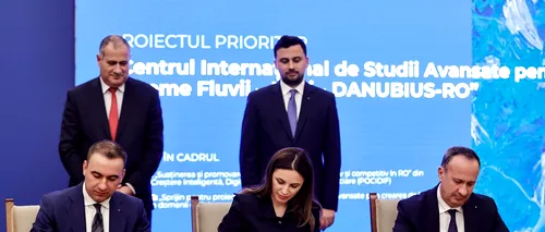 Adrian Câciu, la semnarea proiectului DANUBIUS-RO: Doresc să subliniez că finanțarea investițiilor nu mai reprezintă o problemă pentru România