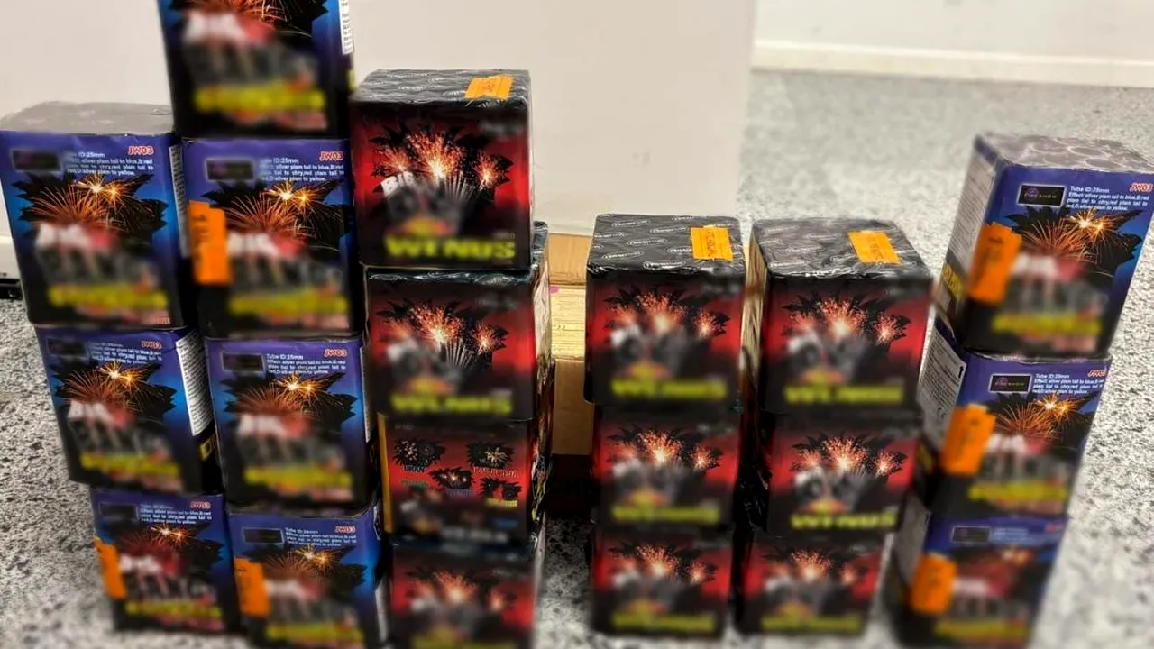 O pensionară din Cluj a fost prinsă cu 1.700 de kilograme de petarde. Cum s-a dat femeia de gol