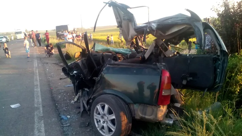 Accident pe DN2, între Siret și Bălcăuți, Suceava. Un autoturism a lovit un autocar și un TIR FOTO
