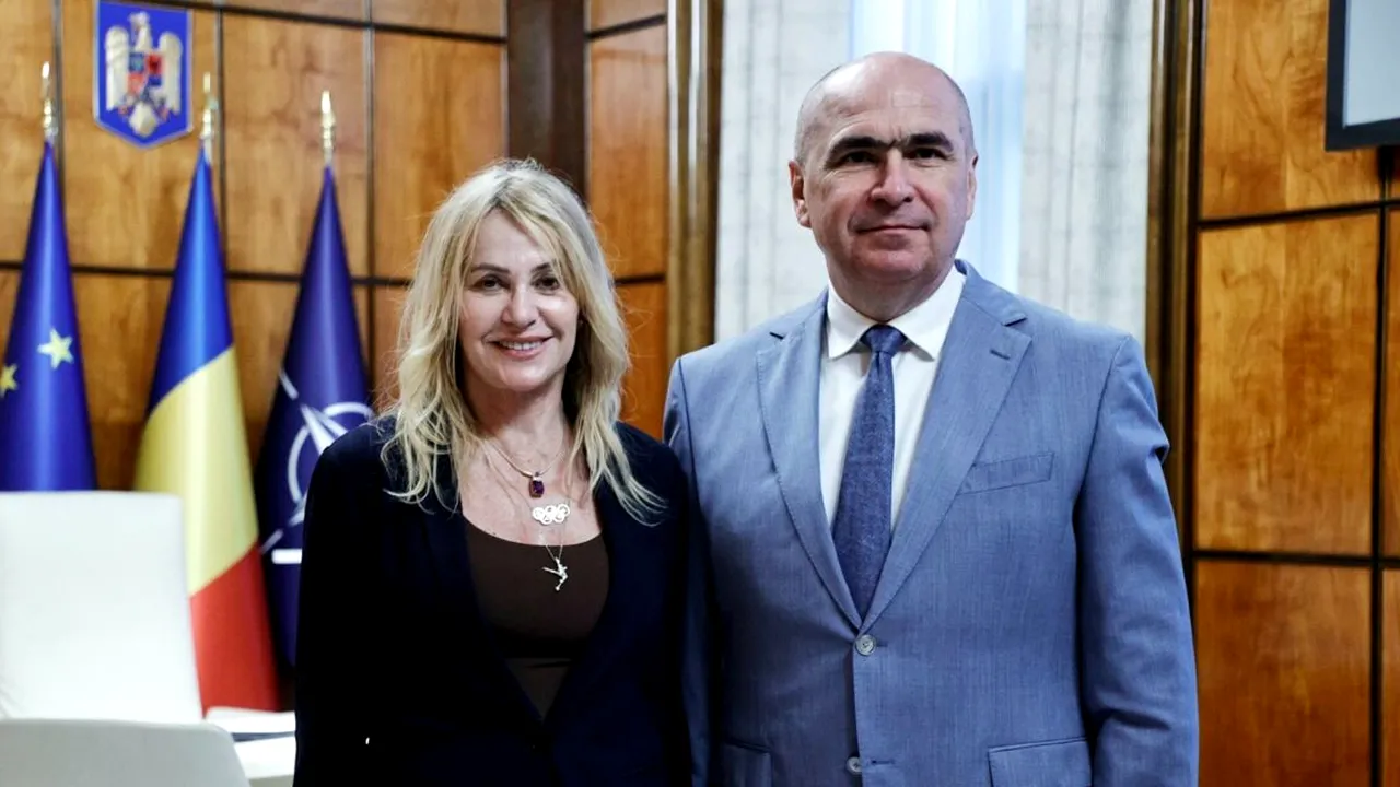 Nadia Comăneci întâmpinată de premierul demis, Ilie Bolojan, la Palatul Victoria. Ce a transmis acesta despre marea gimnastă a României