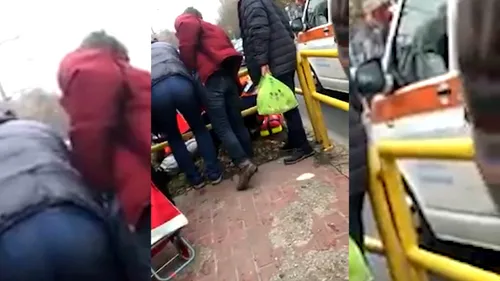 Un pieton a fost lovit de tramvaiul 41! Video cu puternic IMPACT EMOȚIONAL