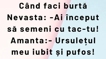 Bancul de vineri | Când faci burtă