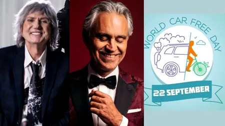 22 Septembrie, calendarul zilei: David Coverdale împlinește 75 de ani, Andrea Bocelli 68. Ziua Europeană fără mașini