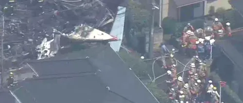 Un avion ușor s-a prăbușit într-o zonă rezidențială din Tokyo. Cel puțin trei oameni au murit