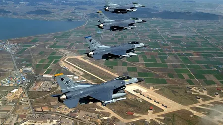 Avion de vânătoare american F-16, prăbușit în Coreea de Sud