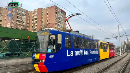 Tramvaiul Tricolor circulă în București de Ziua Națională, pe linia 41