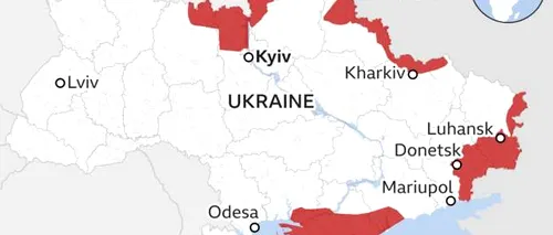 HARTĂ | Zonele cucerite de Rusia, în a treia zi de război