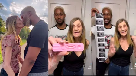 Relație ATIPICĂ: o femeie de 63 de ani trăiește o poveste de dragoste cu un bărbat de 26 de ani. Cei doi așteaptă un copil