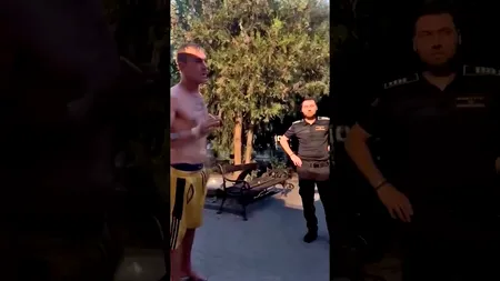 VIDEO | Imagini revoltătoare pe o stradă din Calafat. Un polițist este amenințat cu moartea și înjurat de un scandalagiu, iar colegii săi nu intervin