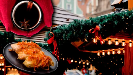 Cât costă o porție de sarmale sau de pomana porcului la Târgul de Crăciun din Craiova. Câți lei plătești pentru o cafea sau un vin fiert