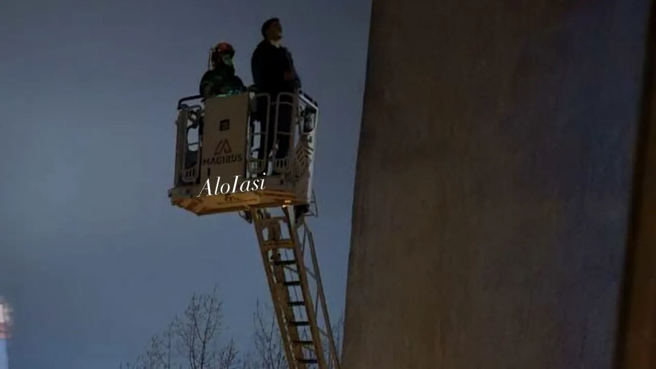 Intervenție contracronometru, într-un bloc din Iași. O tânără de 21 de ani stătea pe pervazul geamului, la etajul 7, amenințând că se SINUCIDE