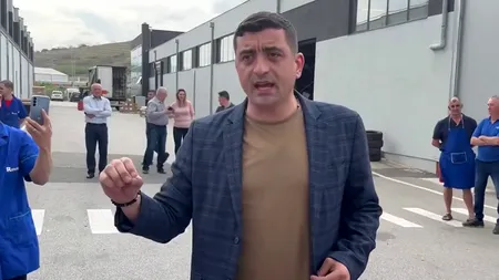George Simion, în vizită la o fabrică din Alba: „Nu vă dezamăgim, nu TRĂDĂM, îl punem pe Călin în fruntea țării”