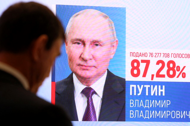 „Alegerile” din Federația Rusă, câștigate de Vladimir Putin. Sursa Foto: Profimedia 