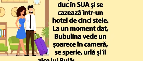 BANC | Bulă și Bubulina se duc în SUA și se cazează într-un hotel de cinci stele