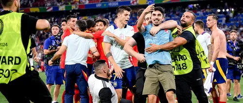 Alvaro MORATA a fost accidentat de un steward. Căpitanul naționalei de fotbal a Spaniei ar putea rata finala EURO