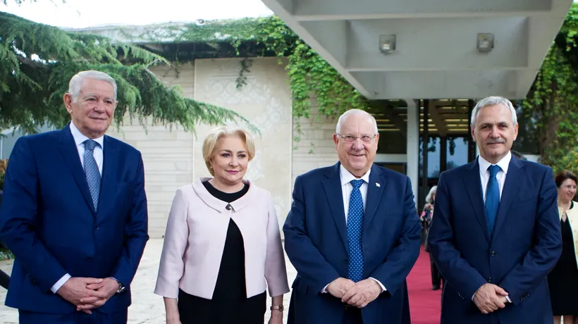 Dragnea și Dăncilă, împreună la întâlnirea cu președintele Israelului. Mesajul transmis de șeful PSD privind relocarea ambasadei la Ierusalim