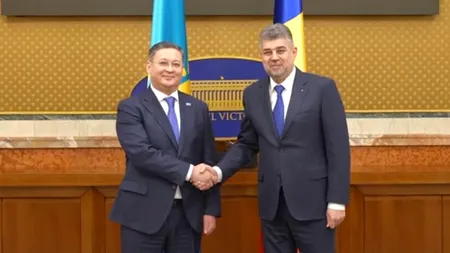VIDEO| Marcel Ciolacu s-a întâlnit cu vicepremierul kazah/ Relațiile dintre cele 2 state conferă potențial în interconectarea EU de zona Mării Caspice