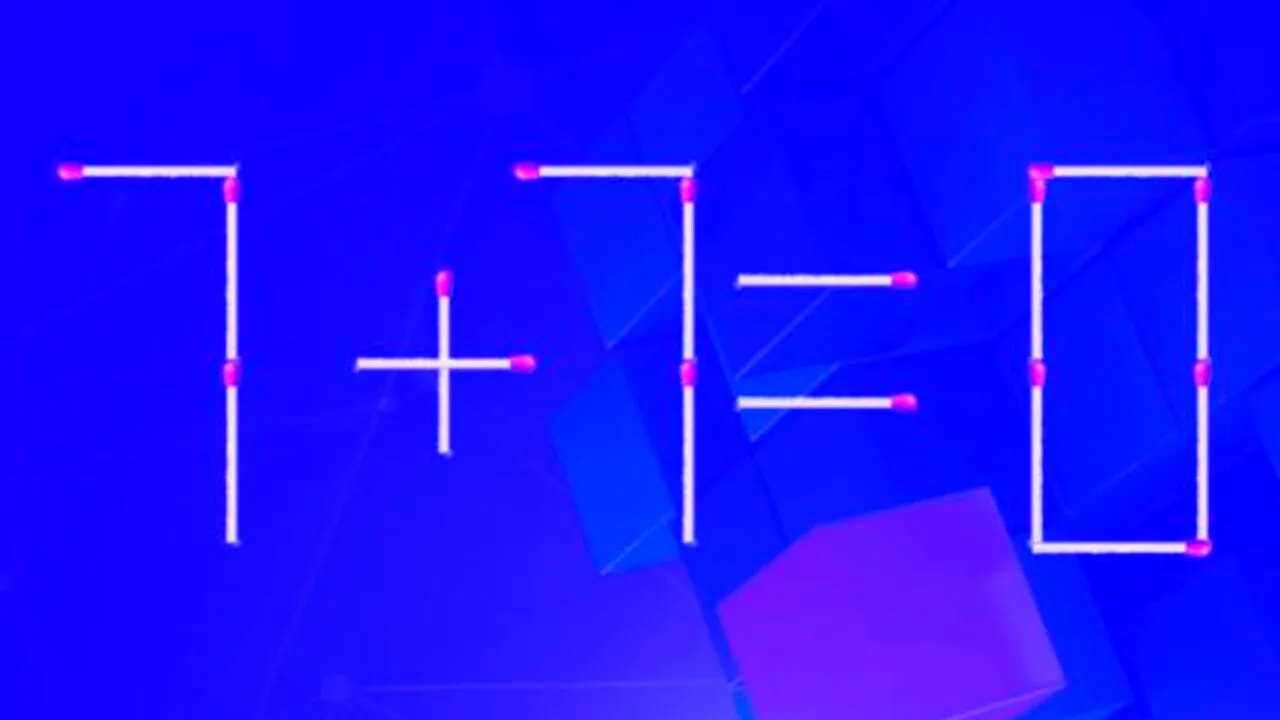 Test de INTELIGENȚĂ. Mută un singur chibrit pentru a rezolva ecuația