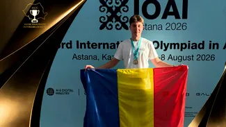 Un elev român a fost medaliat cu aur la Olimpiada de Inteligență Artificială. Alexandru Thury-Burileanu a intrat în Top 20 mondial din 100 țări