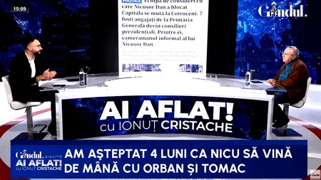 Ion Cristoiu ironizează lista consilierilor lui Nicușor Dan: „Este o listă de RECOMPENSE”