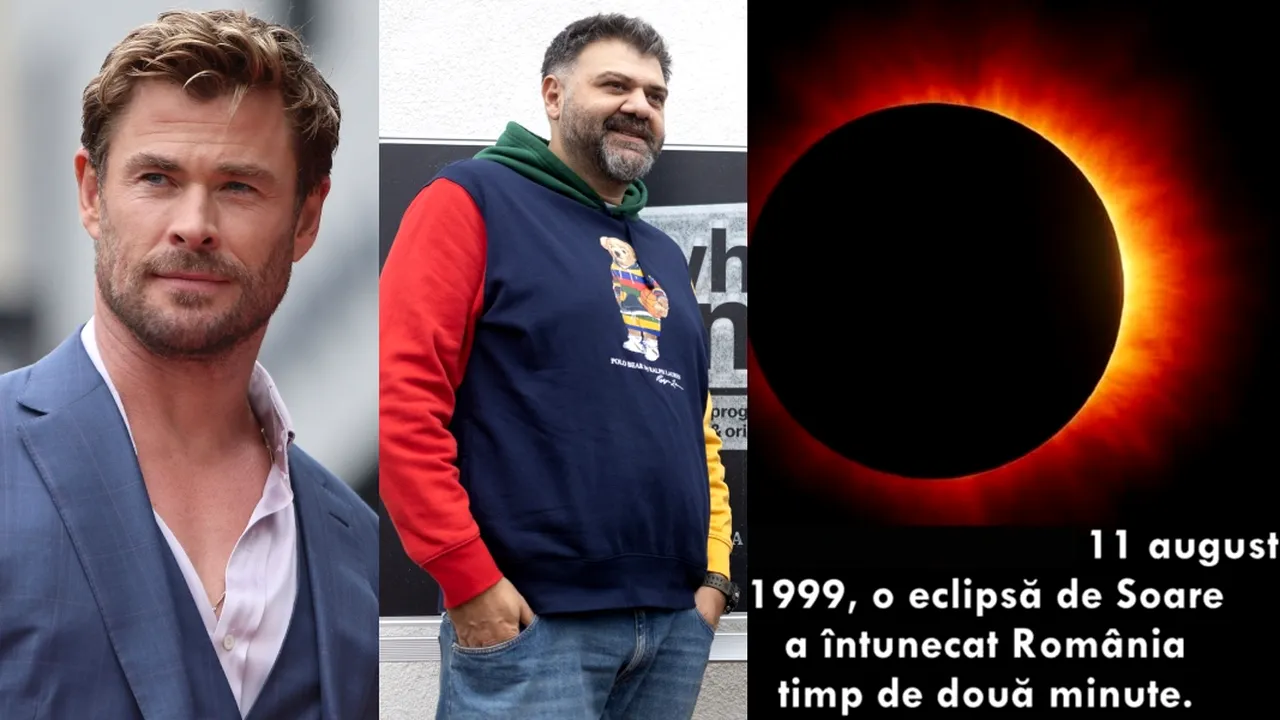 11 August, calendarul zilei: Chris Hemsworth împlinește 43 de ani, Grasu XXL 45. Ultima eclipsă totală de Soare din secolul XX vizibilă în România