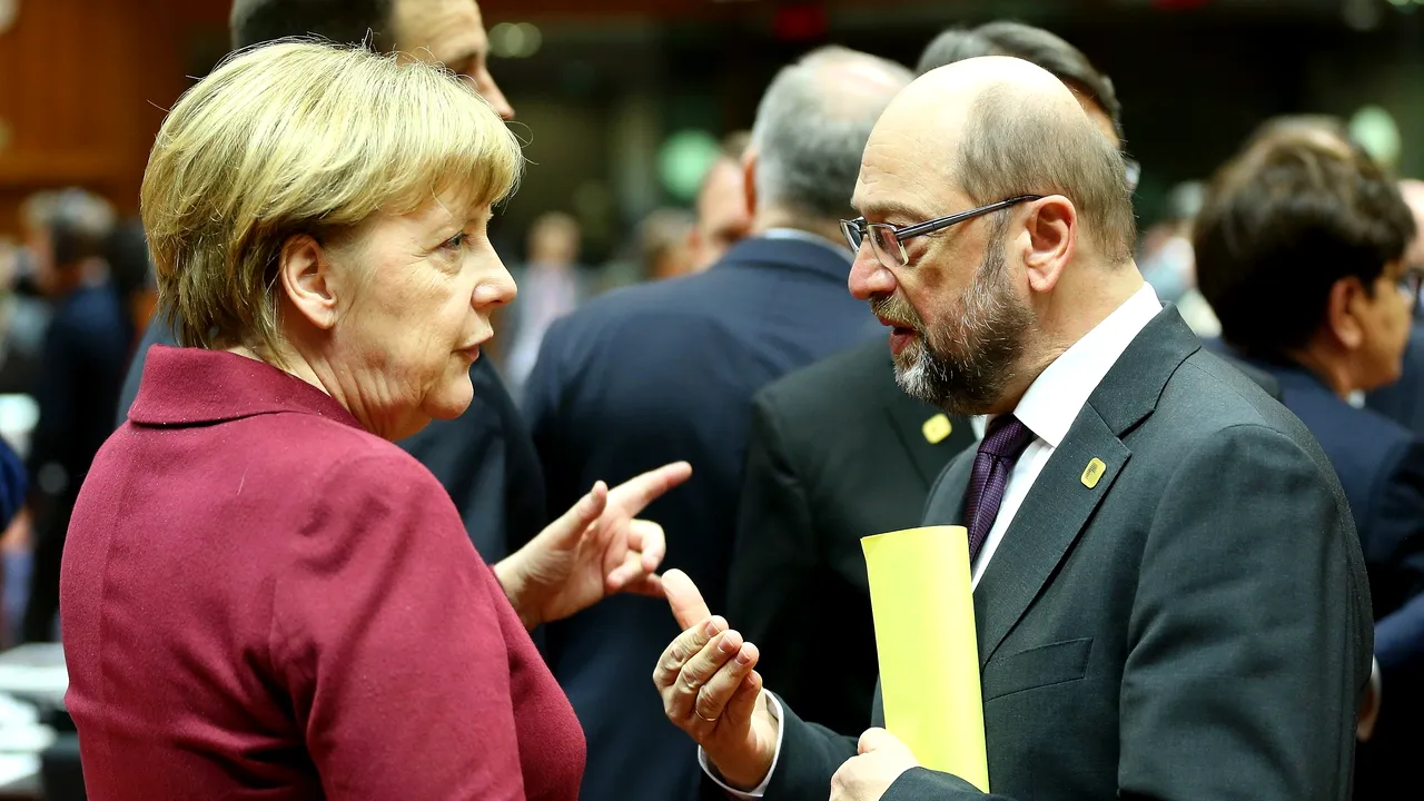 Lupta pentru putere în Germania. Schulz critică dur politicile cancelarului Angela Merkel în privința refugiaților