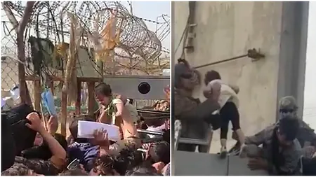 VIDEO| Scene tulburătoare în Kabul: Părinții își aruncă bebelușii peste gardul de sârmă ghimpată, implorând soldații să-i salveze