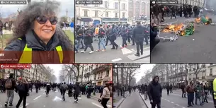 Peste 500.000 de oameni protestau marţi seara în întreaga Franţă ÎMPOTRIVA noului sistem de pensii anunțat de președintele Macron