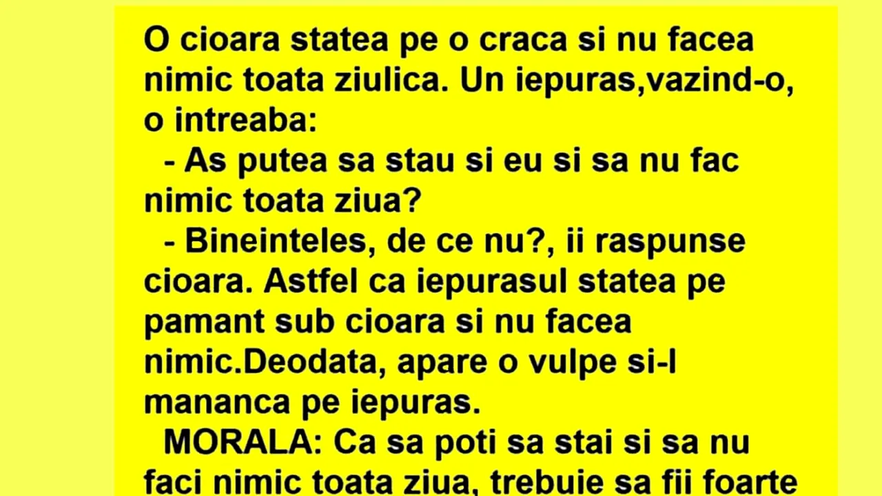 Bancul de marți | Cioara, iepurașul și vulpea