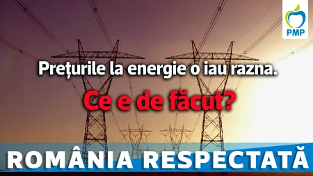 PMP: ”Guvernul ne-a lăsat pe mâna samsarilor de energie”