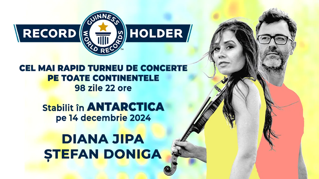 RECORD MONDIAL. GUINNESS WORLD RECORDS a omologat performanța muzicienilor români Diana Jipa și Ștefan Doniga