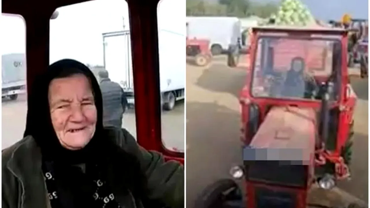 Tanti Mița, un exemplu pentru tineri, la 76 de ani. Femeia conduce TRACTORUL cu o singură mână: „Cât m-o ține Dumnezeu, nu renunț”