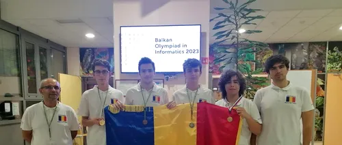 Performanță istorică pentru elevii ROMÂNI la Olimpiada Balcanică de Informatică. Două medalii de aur, una de argint și una de bronz
