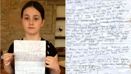 I-a scris o scrisoare emoționantă tatălui mort în urmă cu 5 ani, dar a pierdut-o. Povestea a avut însă un final fericit 