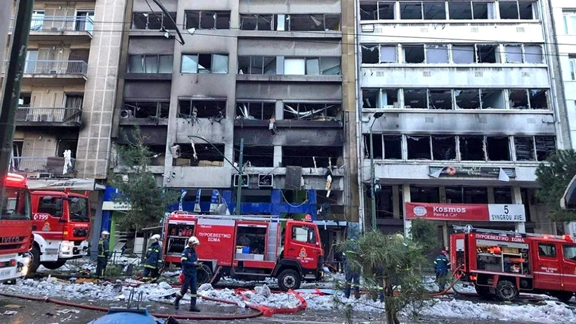 Cel puțin o persoană a fost rănită după o explozie produsă la Atena. Mai multe clădiri au fost grav avariate