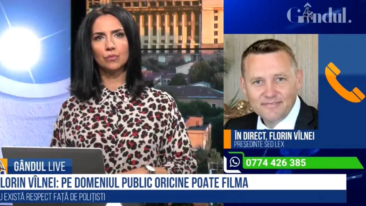 GÂNDUL LIVE. Florin Vîlnei, președinte SED LEX: Nu există respect față de Poliția Română pentru că s-au făcut zeci de experimente pe această instituție/ Legislația trebuie îmbunătățită
