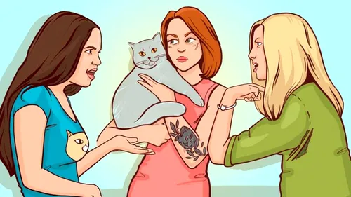 Test IQ cu 10 quiz-uri misteriose | Primul: Care dintre cele 3 femei e stăpâna pisicii?
