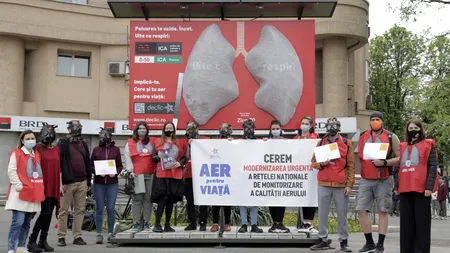 „Plămânii” poluați din Piața Victoriei, trimiși Guvernului! Comunitatea Declic, campanie inedită în centrul Capitalei