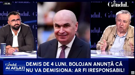 Paradoxul Bolojan: demis de 4 luni, dar agățat de Palatul Victoria. Cristoiu: Statuia lui intră în nisip/Gata, s-a terminat