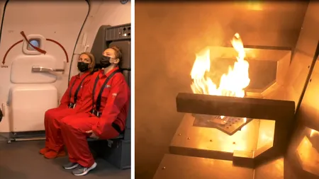 VIDEO | Cum se antrenează pentru dezastre însoțitorii de zbor și piloții. Fum, țipete și plânsete de copii