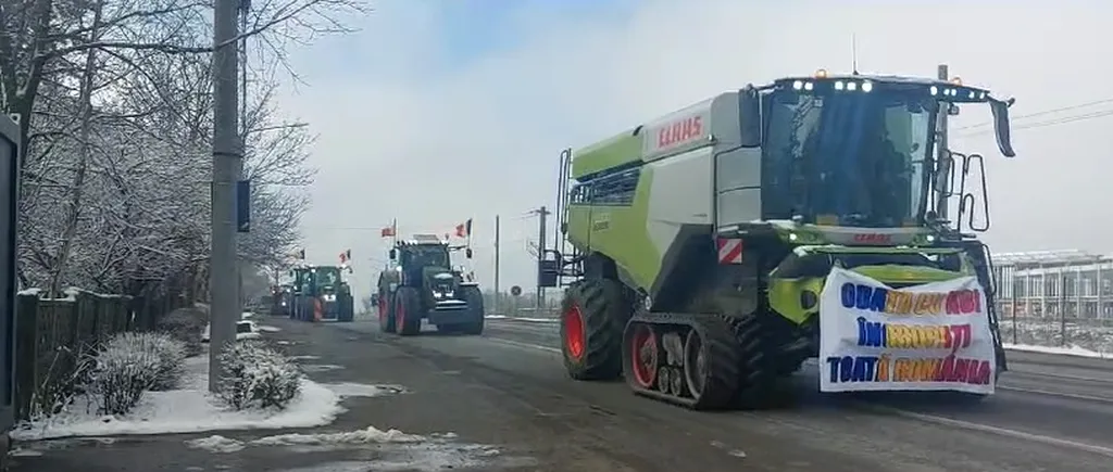 Zeci de transportatori din Craiova au continuat protestele. Ce mesaje au afișat