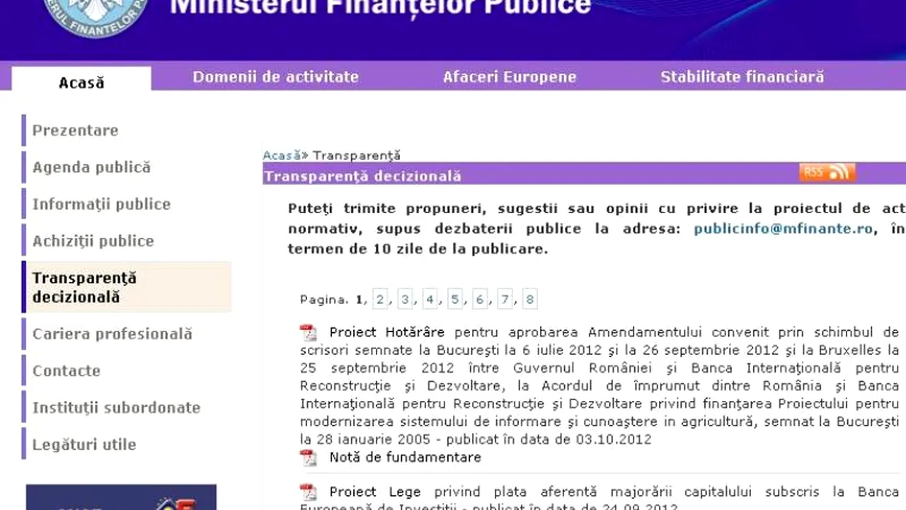 Proiectul de Hotărâre privind creșterea taxelor, impozitelor și amenzilor locale a fost ȘTERS de pe site-ul oficial de la Finanțe: 